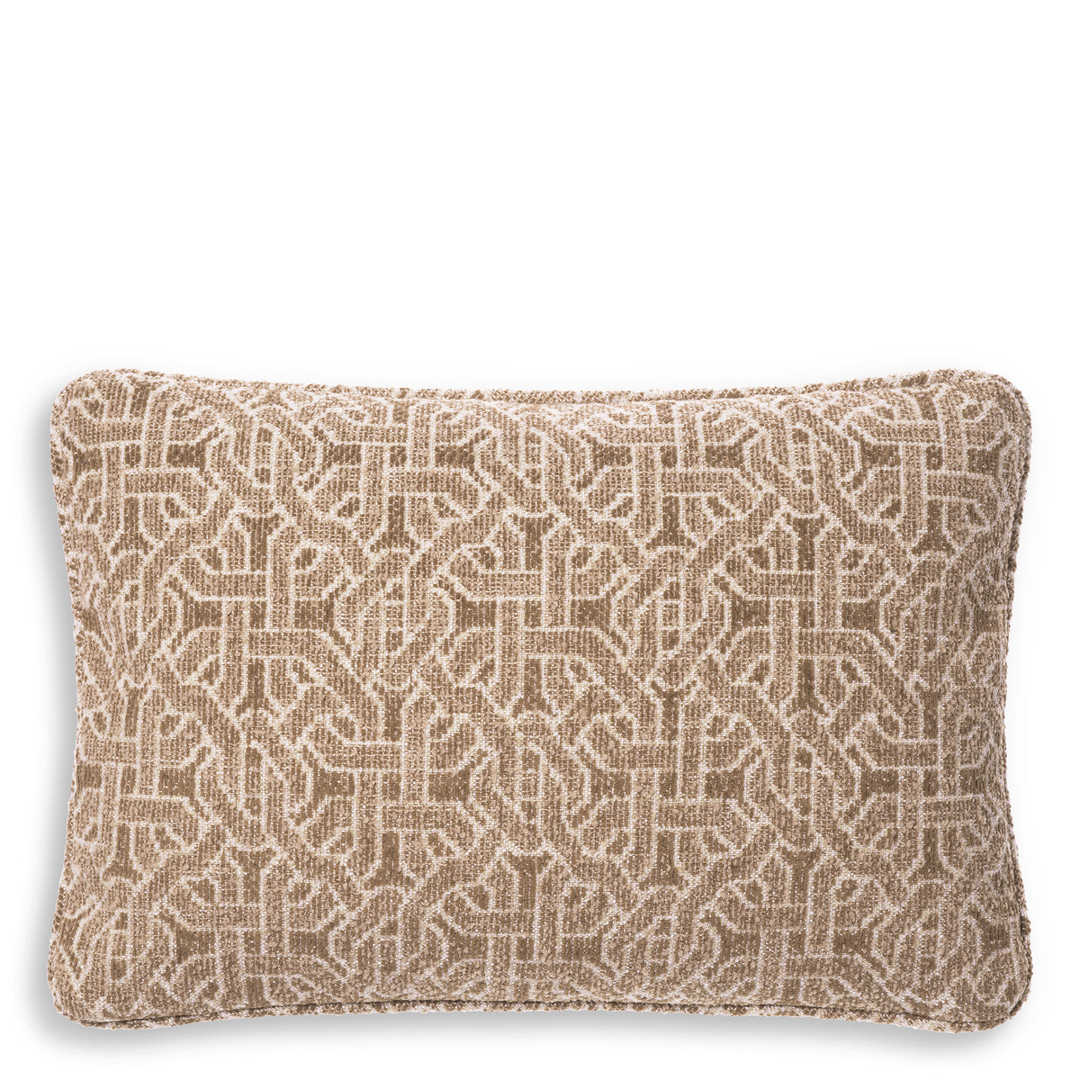 Beige Jacquard Lumbar Cushion Frieze | Eichholtzmh.com