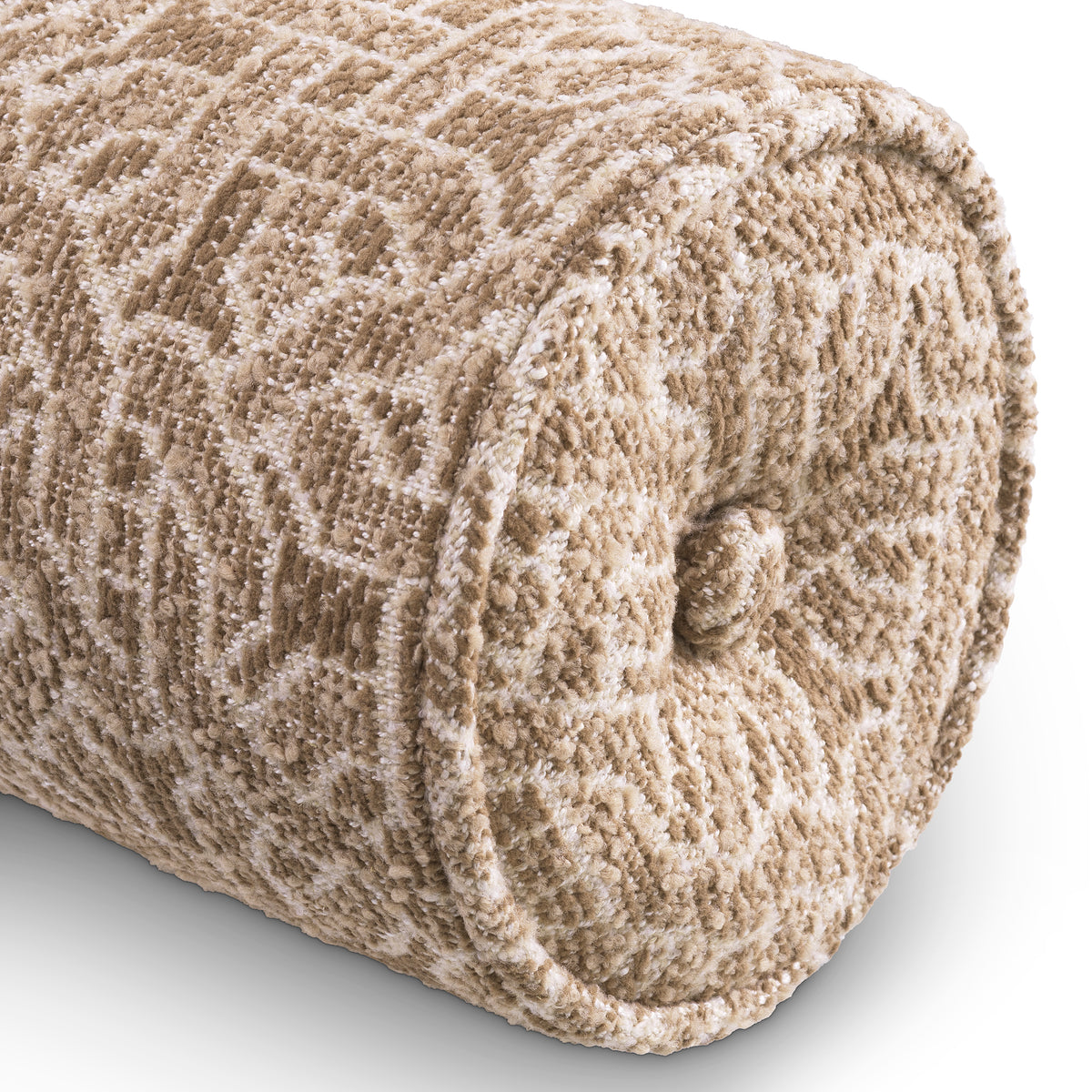 Beige Jacquard Bolster Cushion Frieze | Eichholtzmh.com