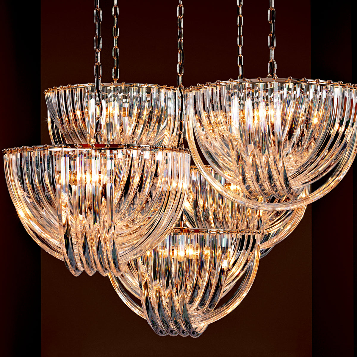 Lucite Loop Chandelier L Murano | Eichholtzmh.com