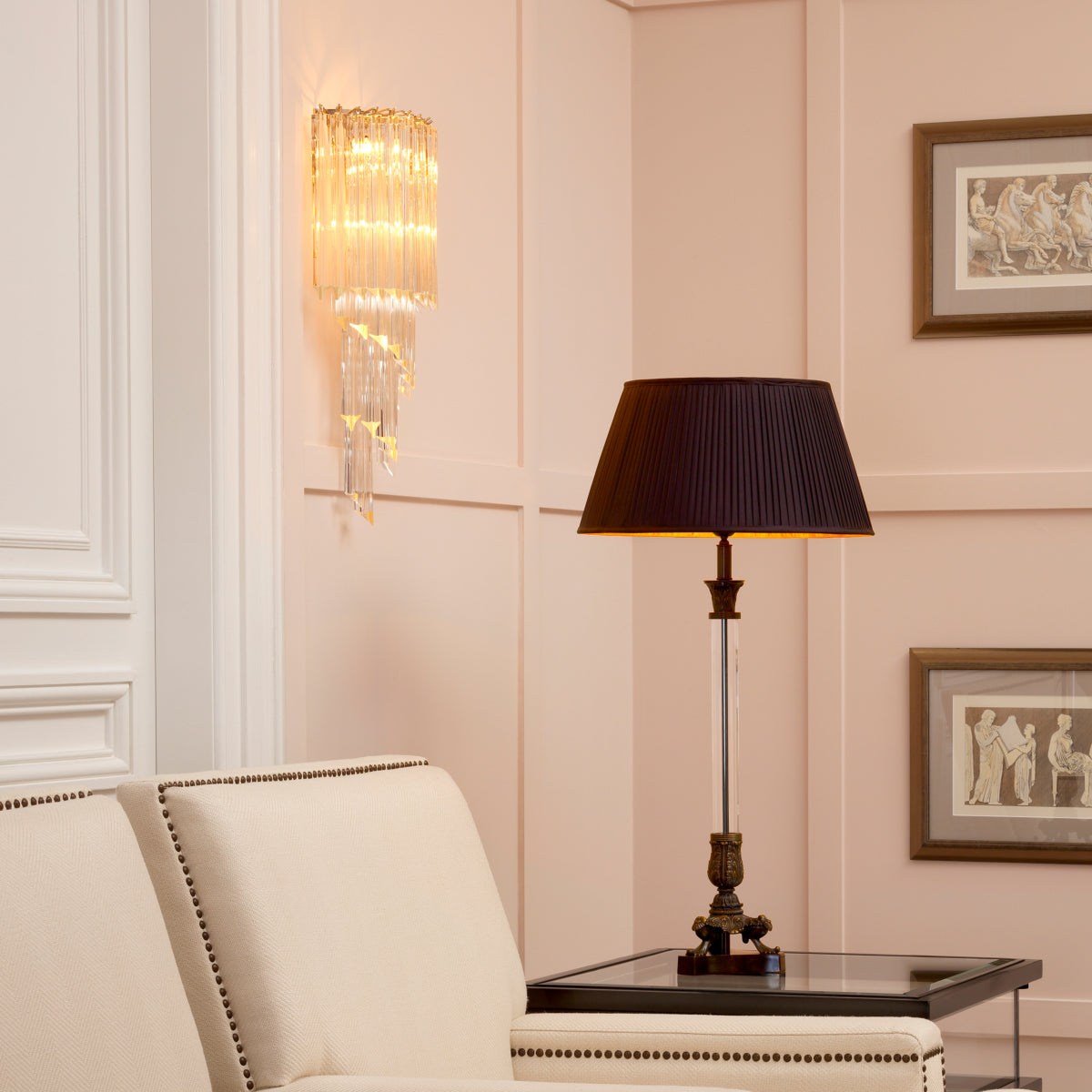 Clear Glass Wall Lamp Marino | Eichholtzmh.com
