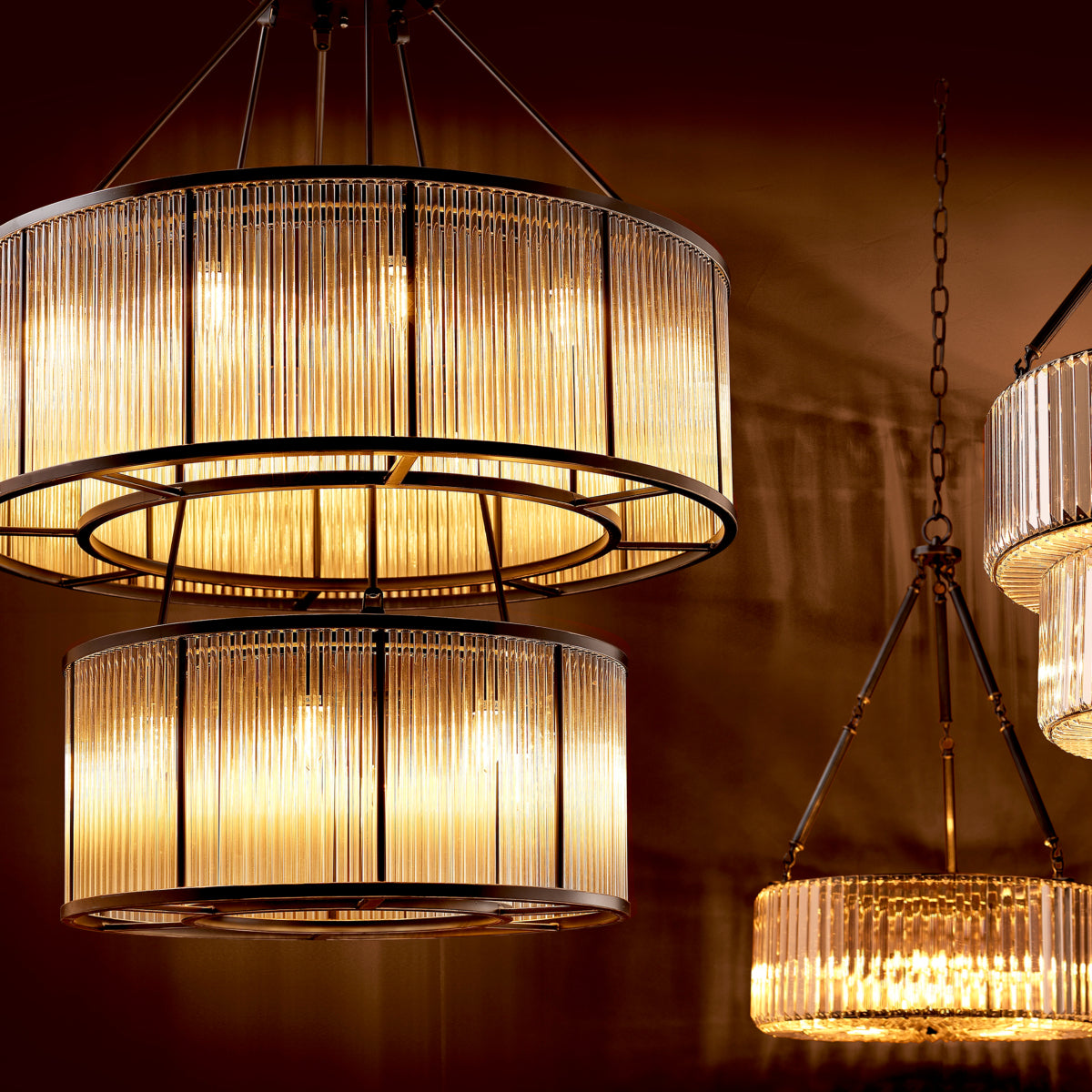 Bronze Glass Chandelier Bernardi | Eichholtzmh.com