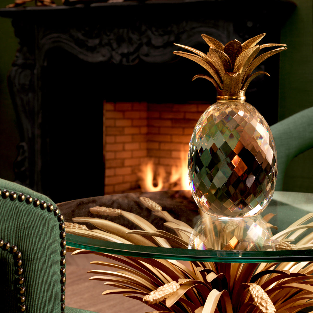 Brass Crystal Glass Pineapple | Eichholtzmh.com