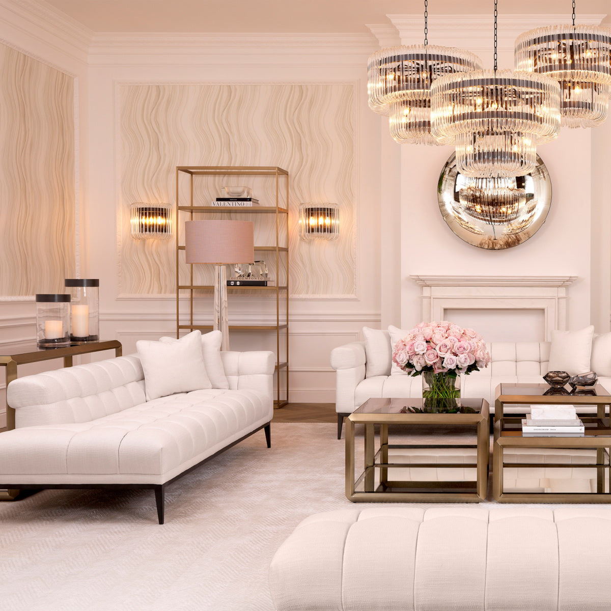 5 Shelf Brass Cabinet Omega | Eichholtzmh.com