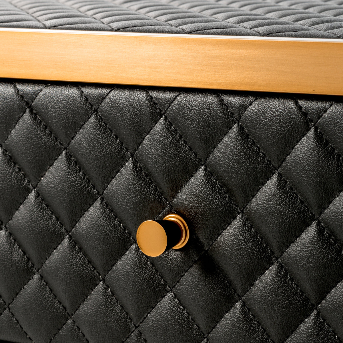 Black Leather Side Table Monfort | Eichholtzmh.com