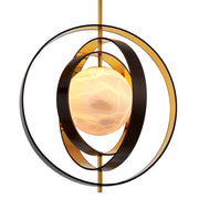 Gold Ringed Alabaster Chandelier Pearl | Eichholtzmh.com 