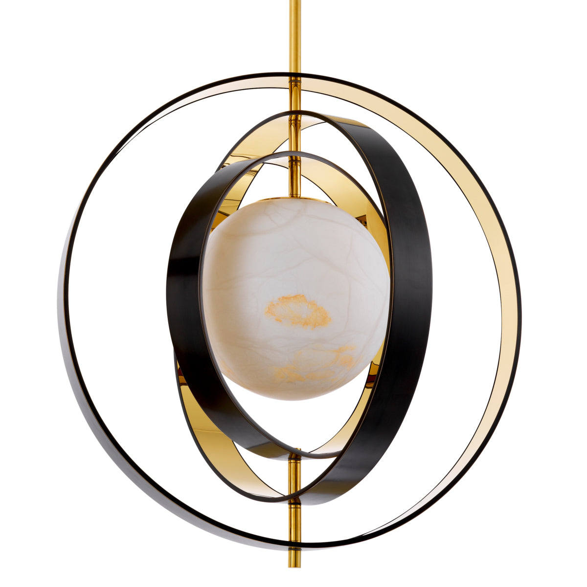 Gold Ringed Alabaster Chandelier Pearl | Eichholtzmh.com 
