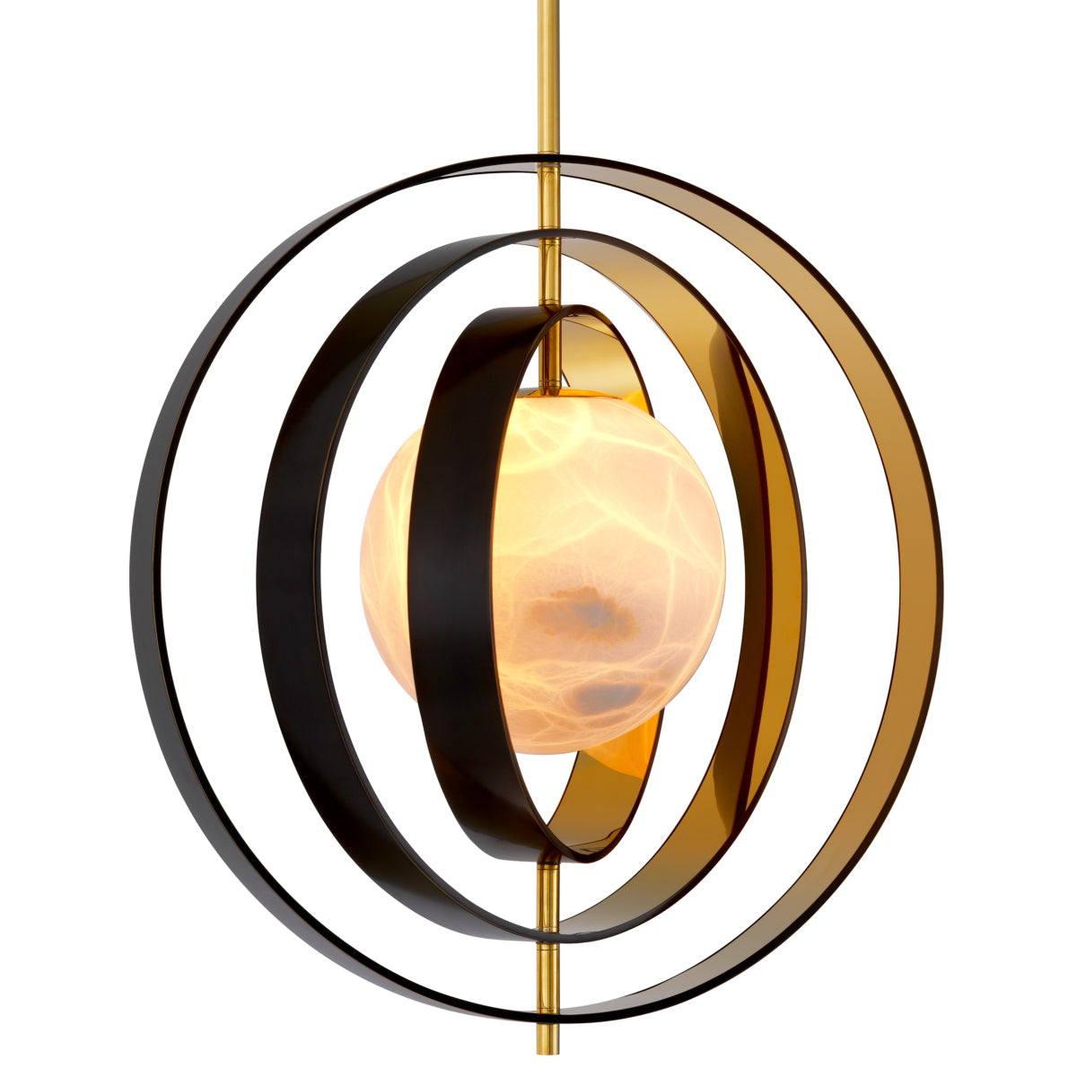 Gold Ringed Alabaster Chandelier Pearl | Eichholtzmh.com 