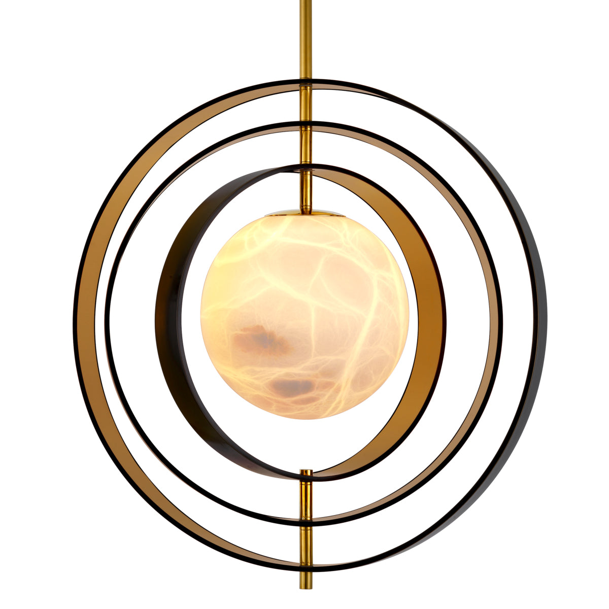 Gold Ringed Alabaster Chandelier Pearl | Eichholtzmh.com 