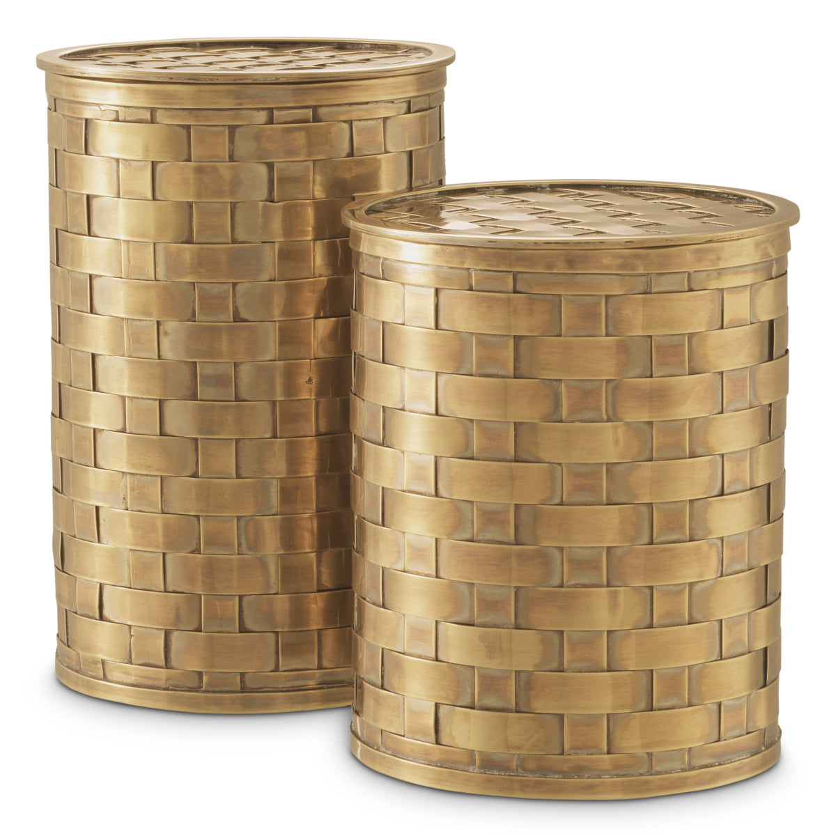 Cylindrical Brass Box Set (2) Lausanne | Eichholtzmh.com