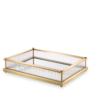 Mirror Bottom Rectangular Tray Cora