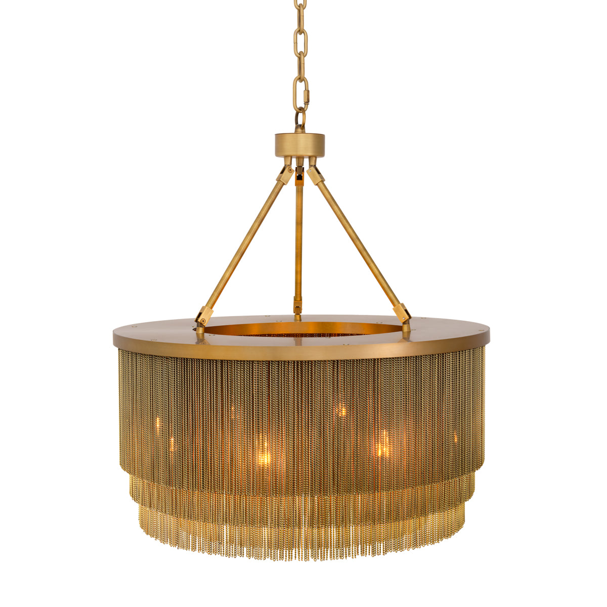 Antique Brass Fringe Chandelier Tissot | Eichholtzmh.com
