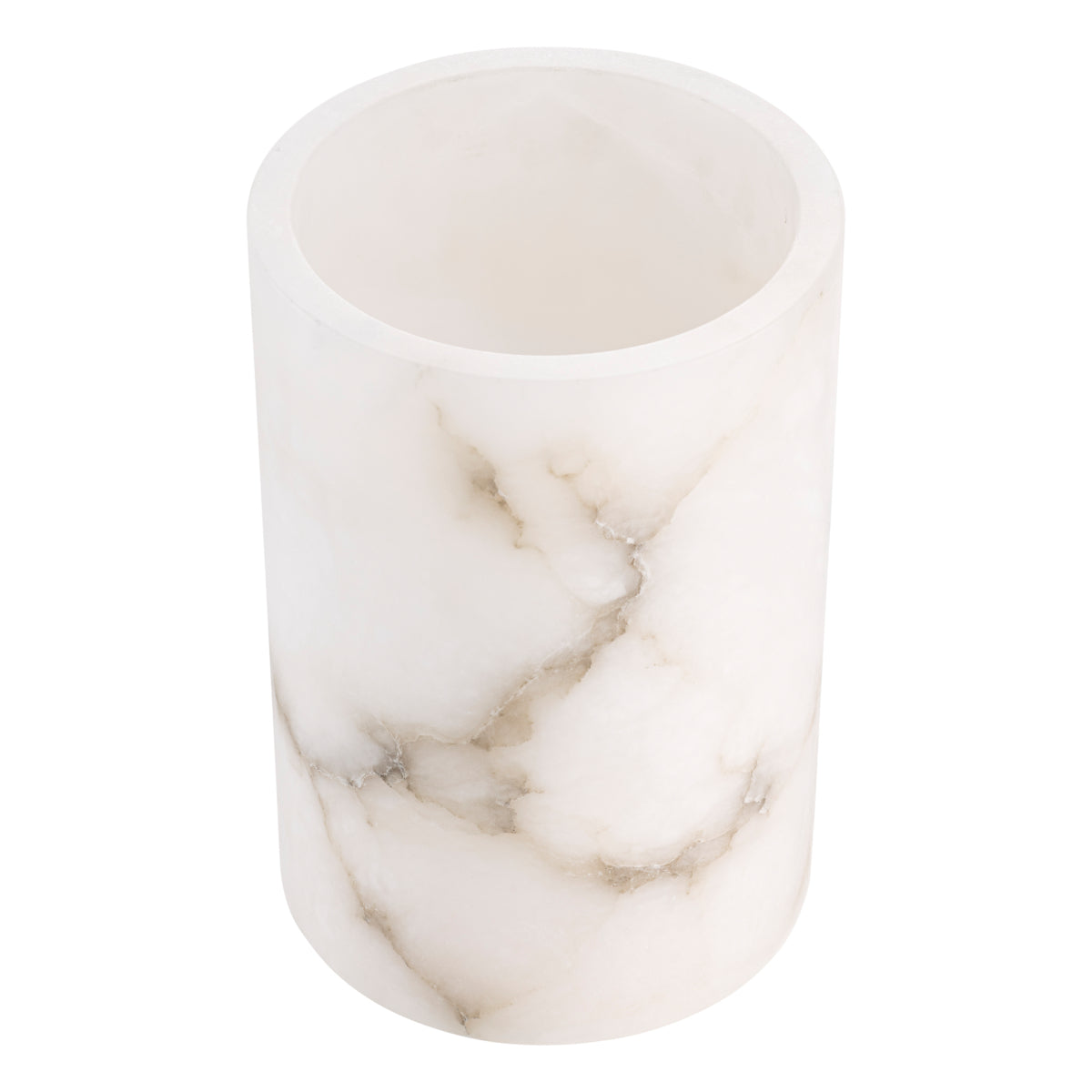 Cylindrical Alabaster Candle Holder Mercer | Eichholtzmh.com