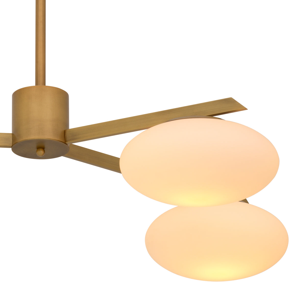 Elliptical White Glass Chandelier Evergreen | Eichholtzmh.com