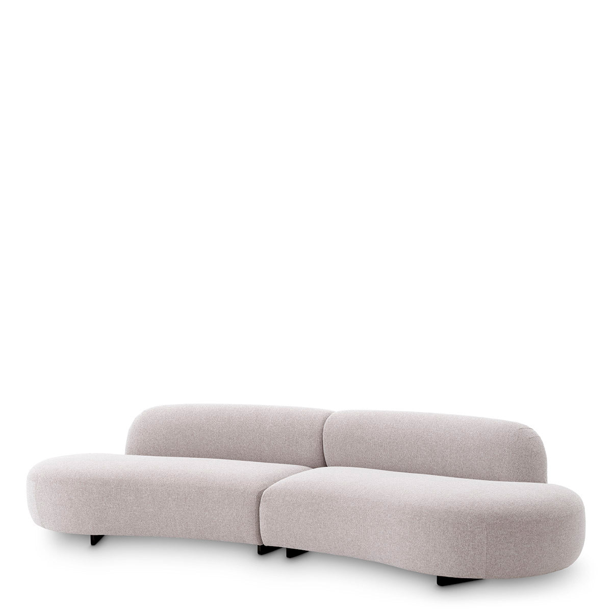 Light Gray Curved Outdoor Sofa Bjorn | Eichholtzmh.com
