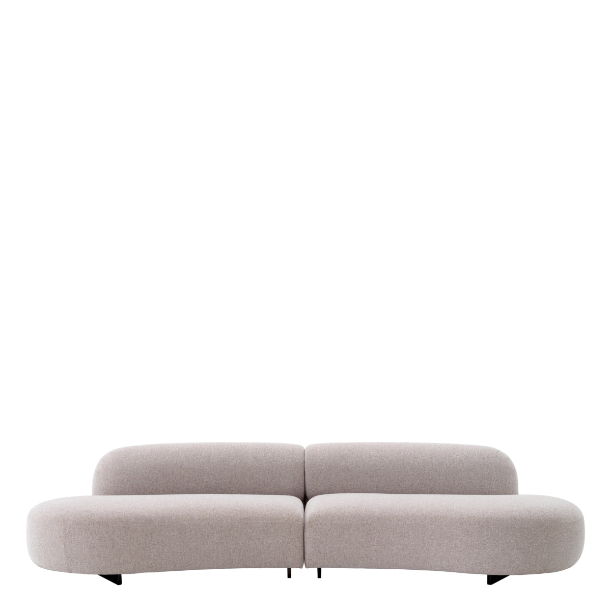 Light Gray Curved Outdoor Sofa Bjorn | Eichholtzmh.com