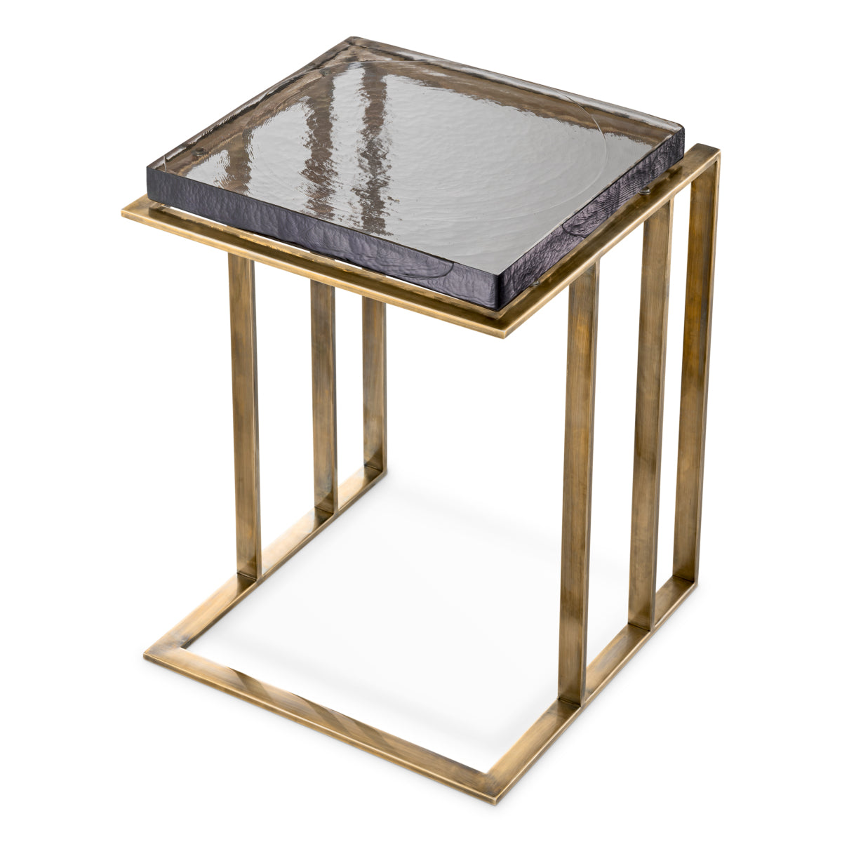 Brass Square Side Table Crescent | Eichholtzmh.com 