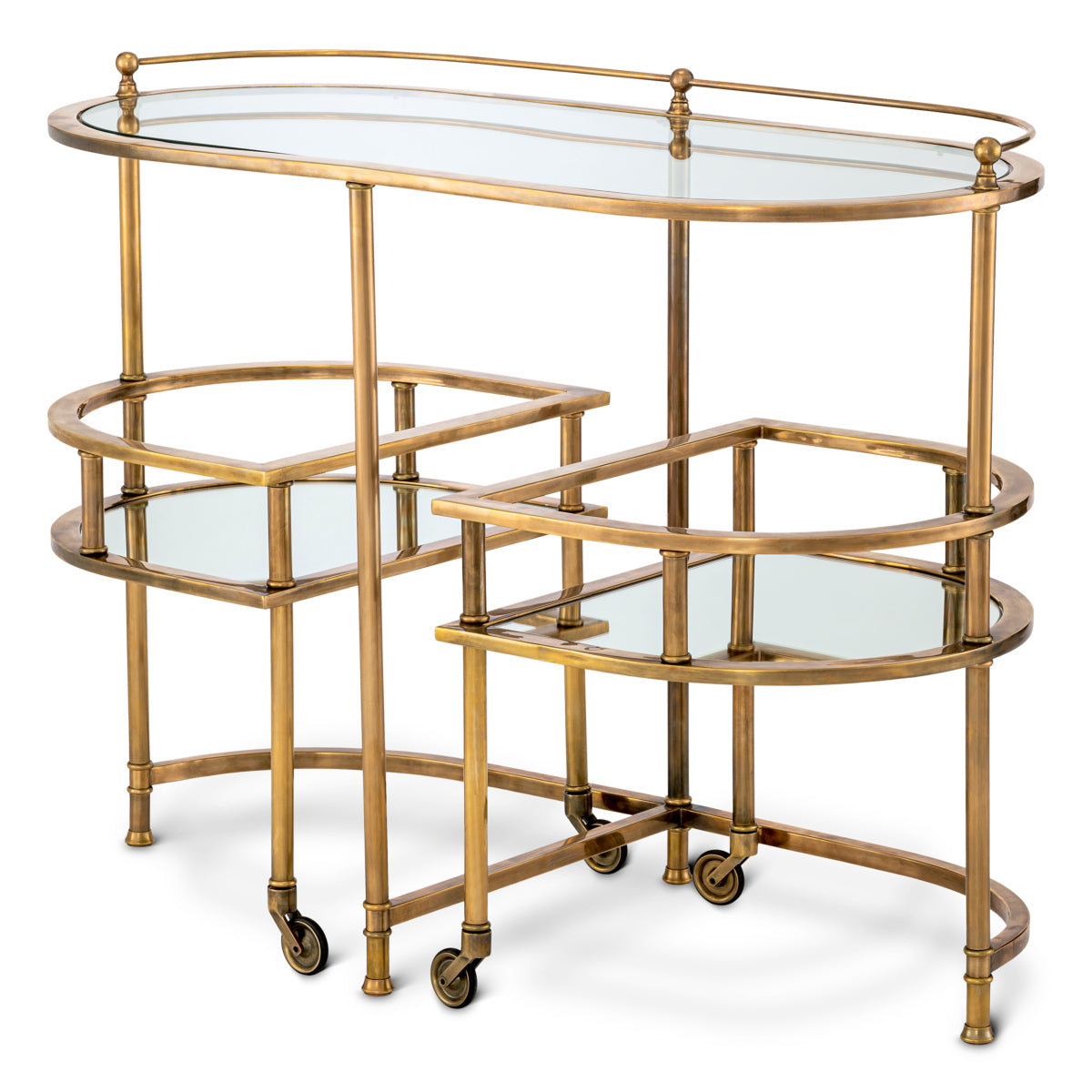 Vintage Brass Trolley Lavalle | Eichholtzmh.com 