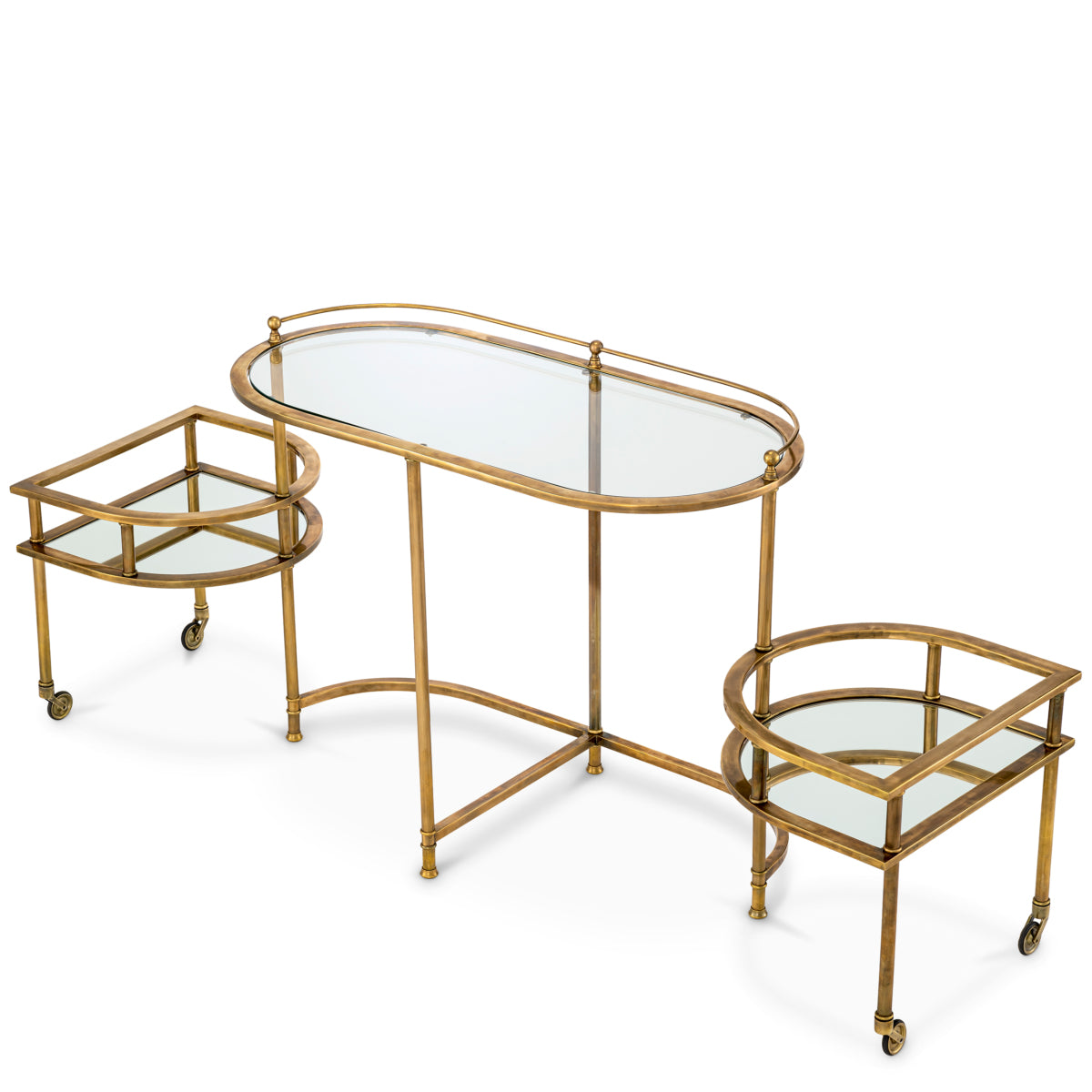 Vintage Brass Trolley Lavalle | Eichholtzmh.com 