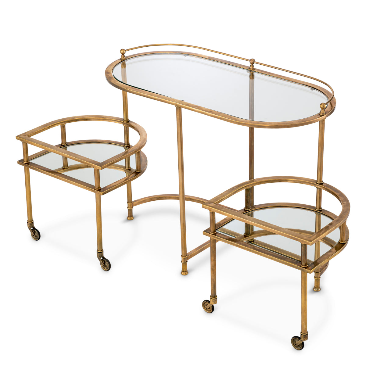 Vintage Brass Trolley Lavalle | Eichholtzmh.com 