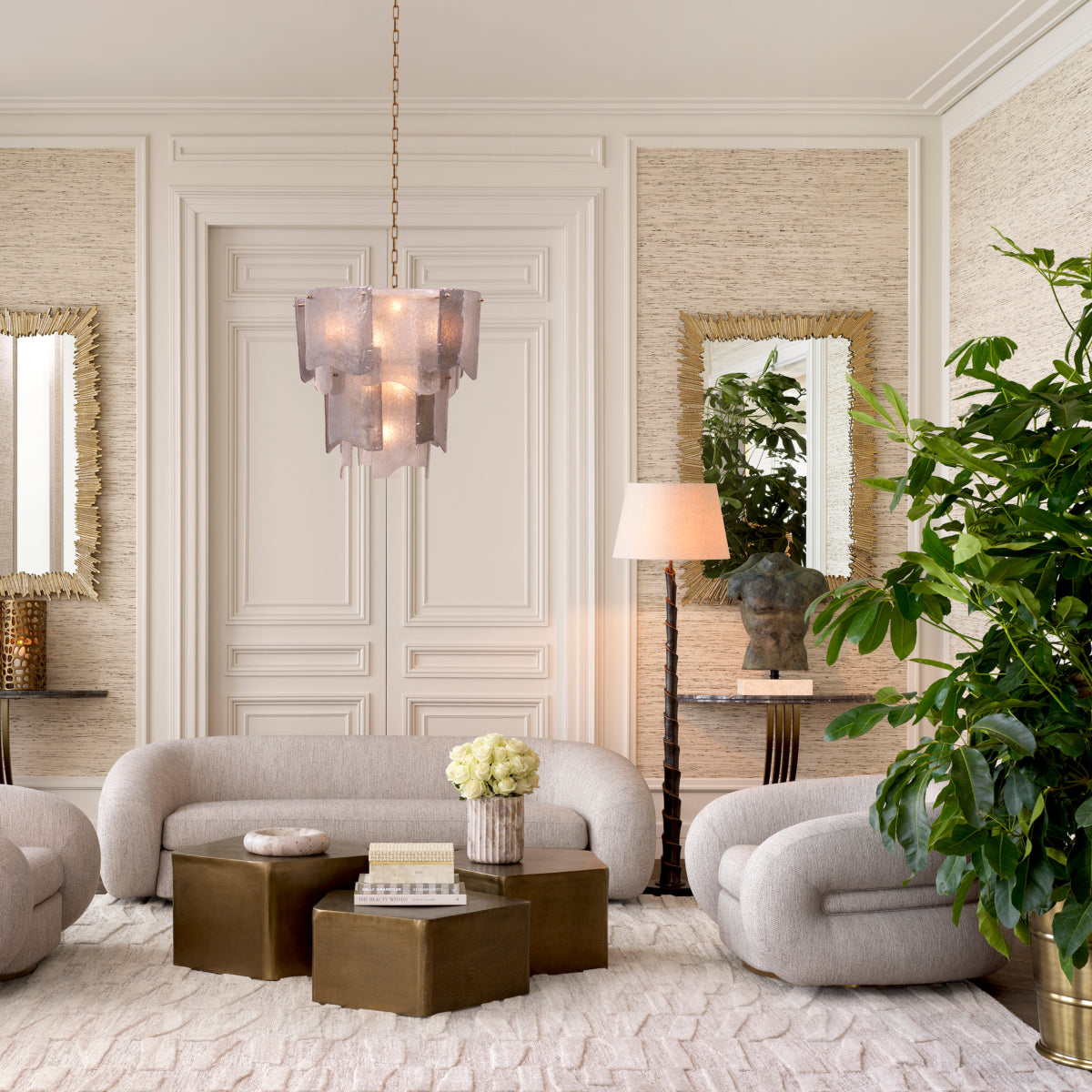 Vintage Brass Outdoor Metal Planter Hortus