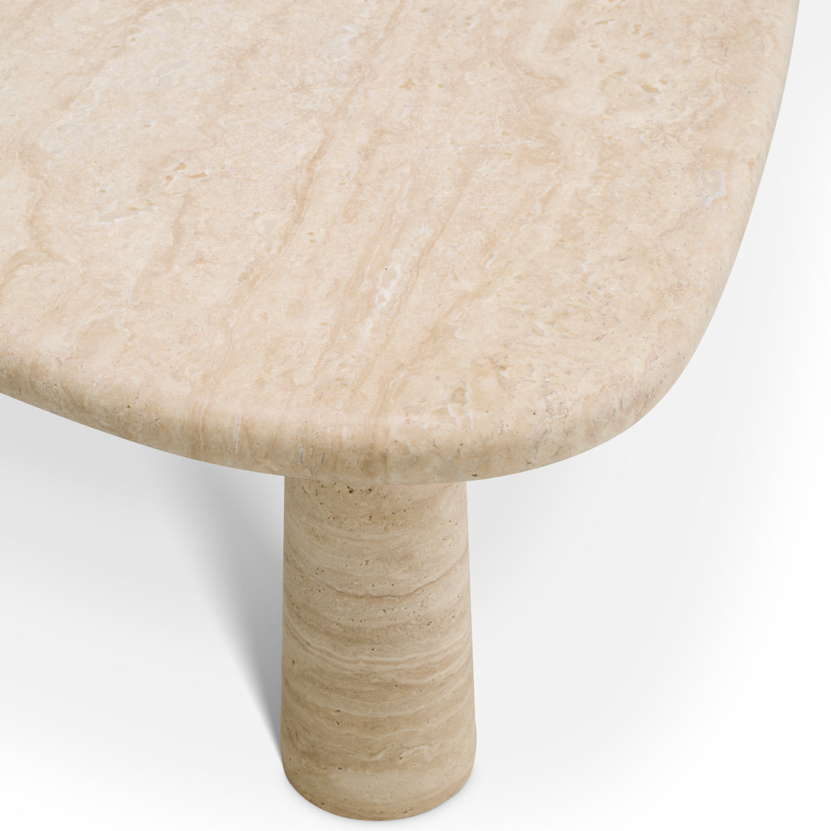 Travertine Triangular Side Table Larino | Eichholtzmh.com