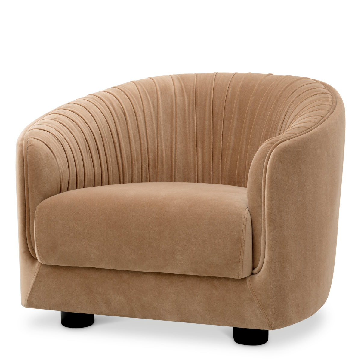 Amaro Camel Pleated Lounge Chair Jameson