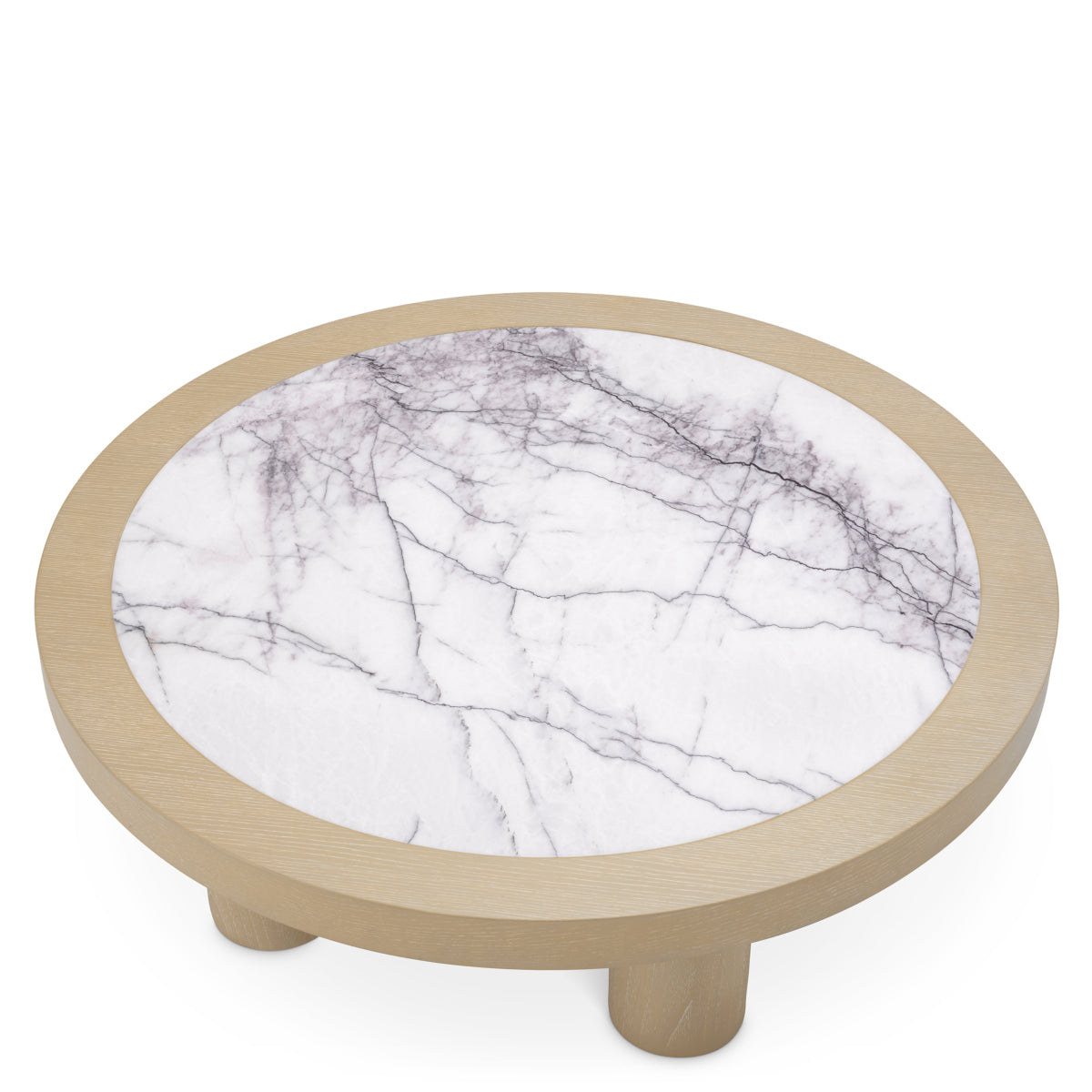 Oak Veneer Marble Coffee Table Presedio | Eichholtzmh.com