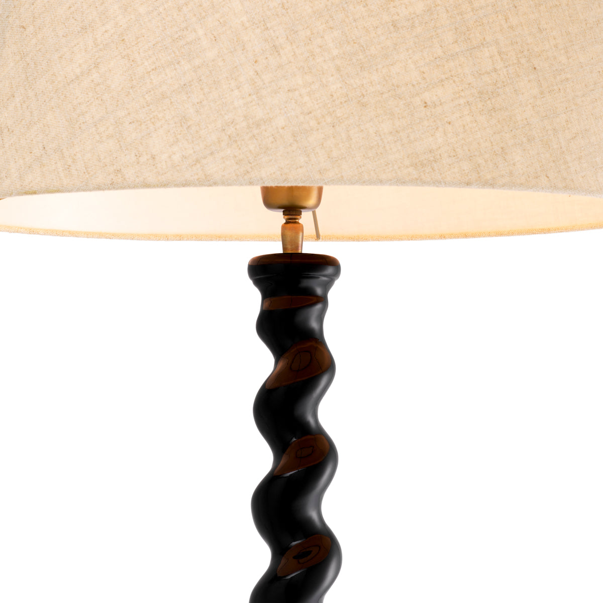 Black Granite Spiral Base Floor Lamp Massimo