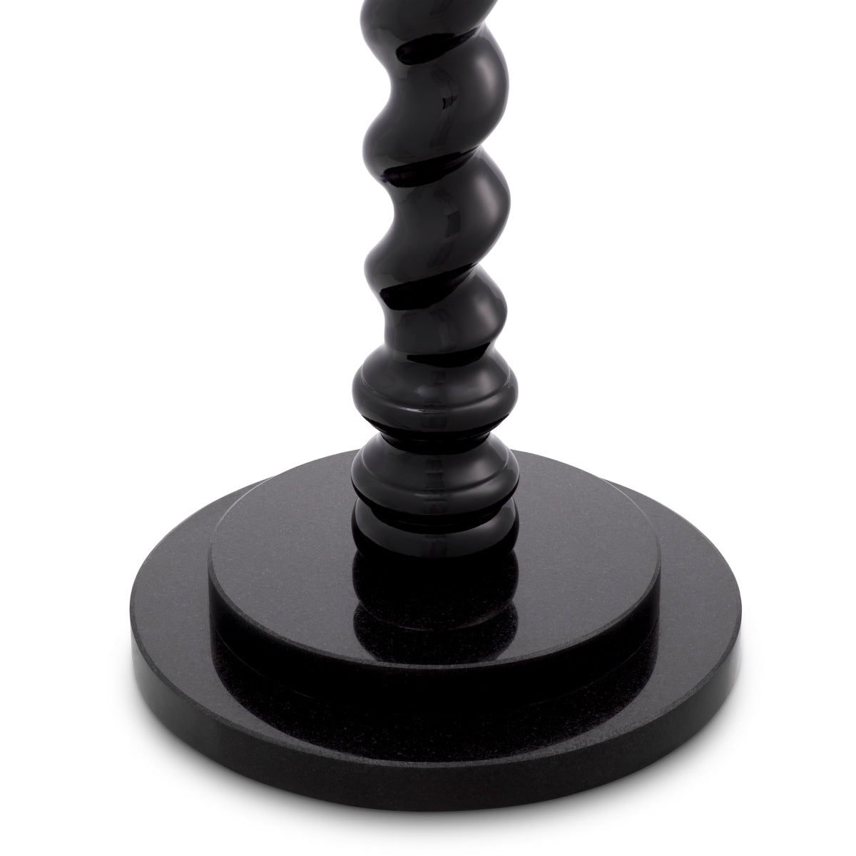 Black Granite Spiral Base Floor Lamp Massimo