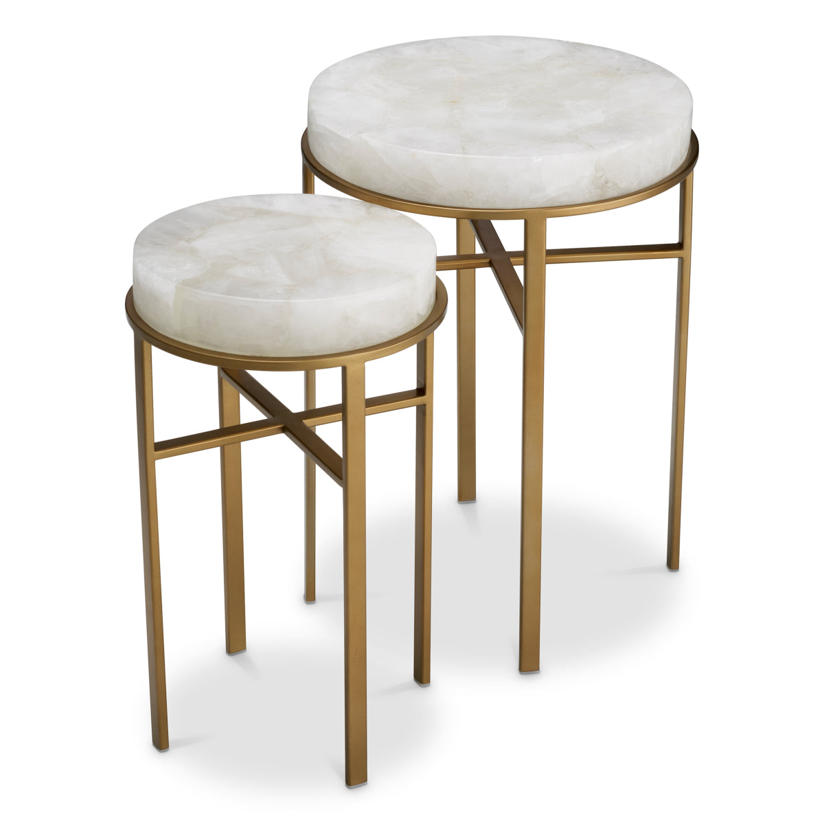 Crystal Round Side Tables (2) Hoxton | Eichholtzmh.com
