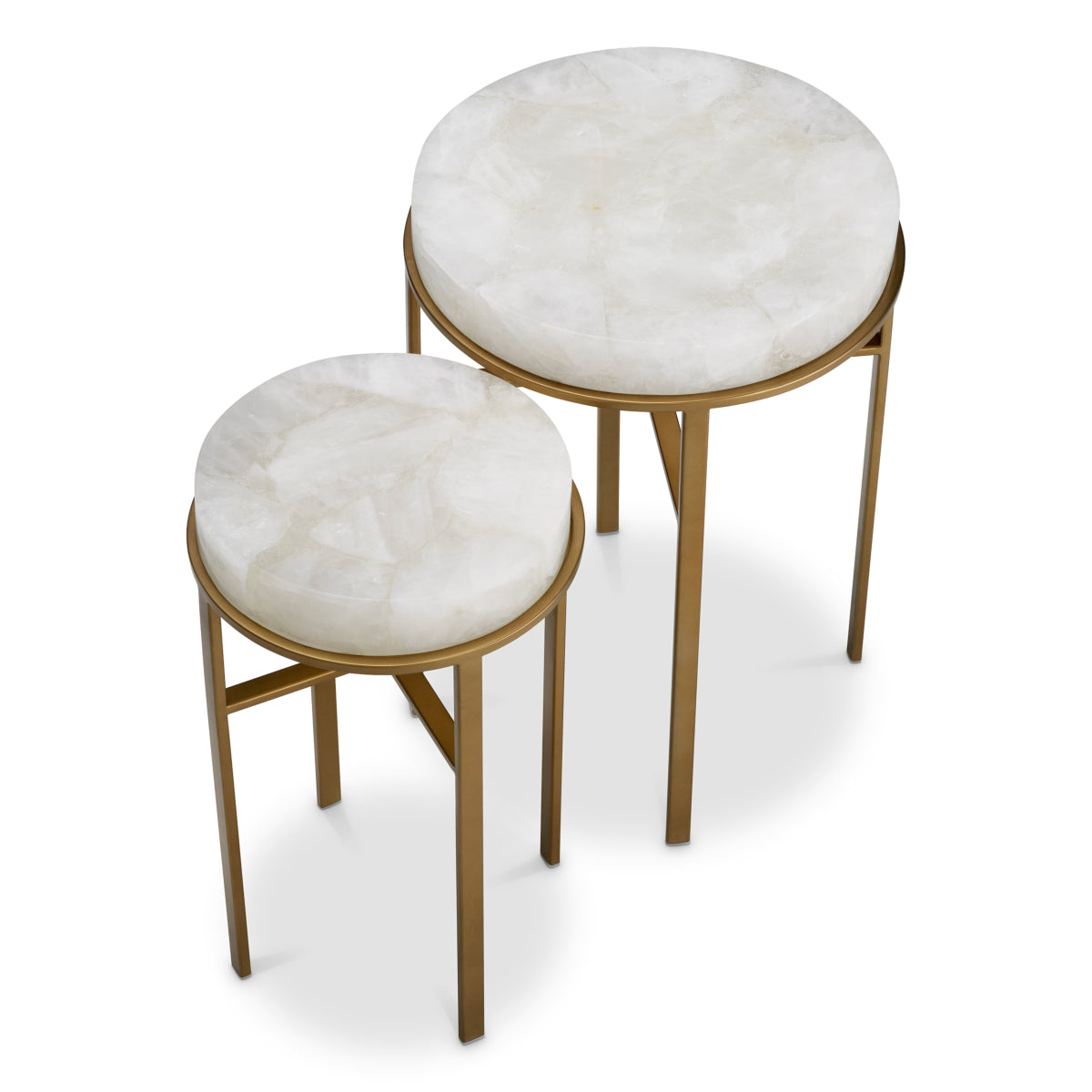 Crystal Round Side Tables (2) Hoxton | Eichholtzmh.com
