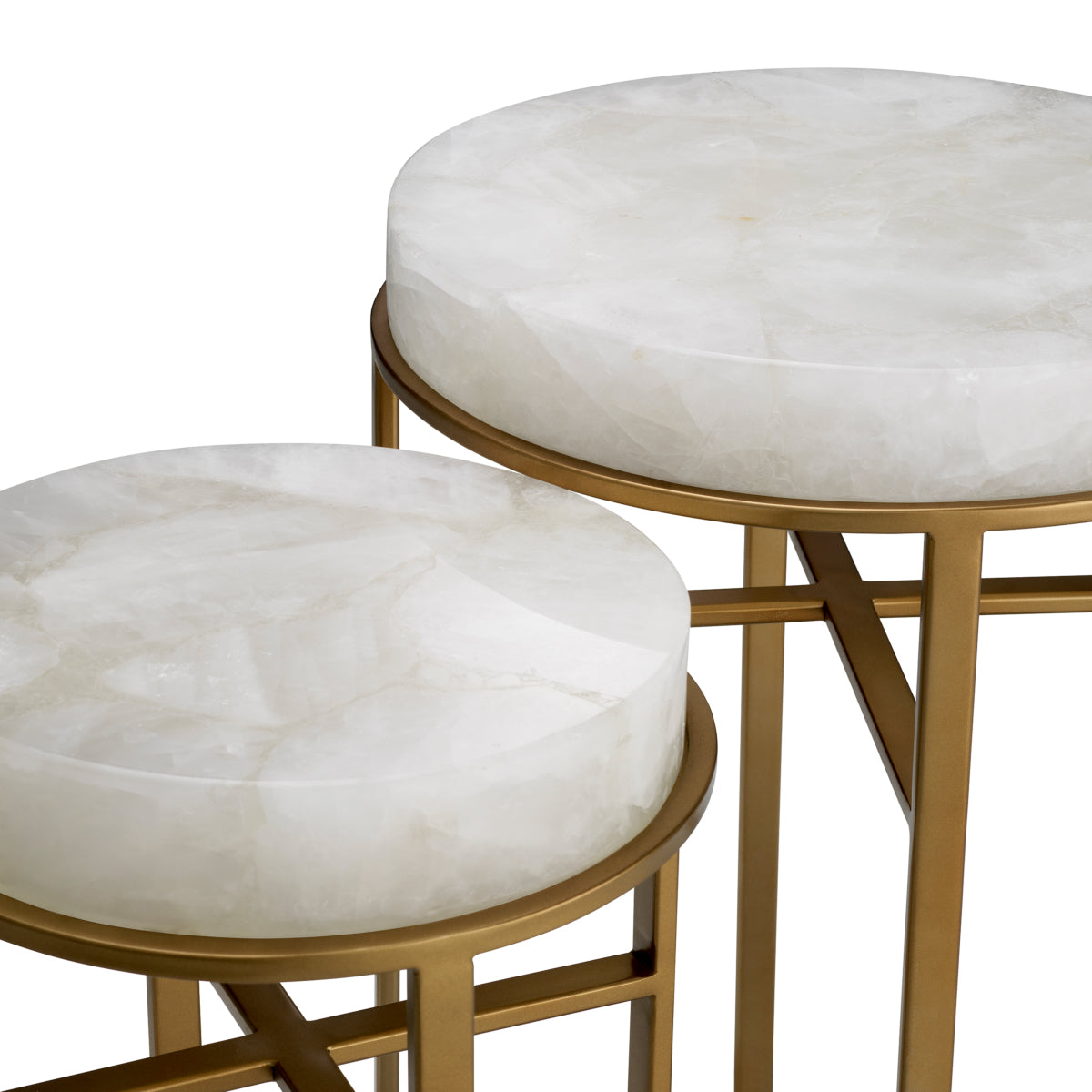 Crystal Round Side Tables (2) Hoxton | Eichholtzmh.com