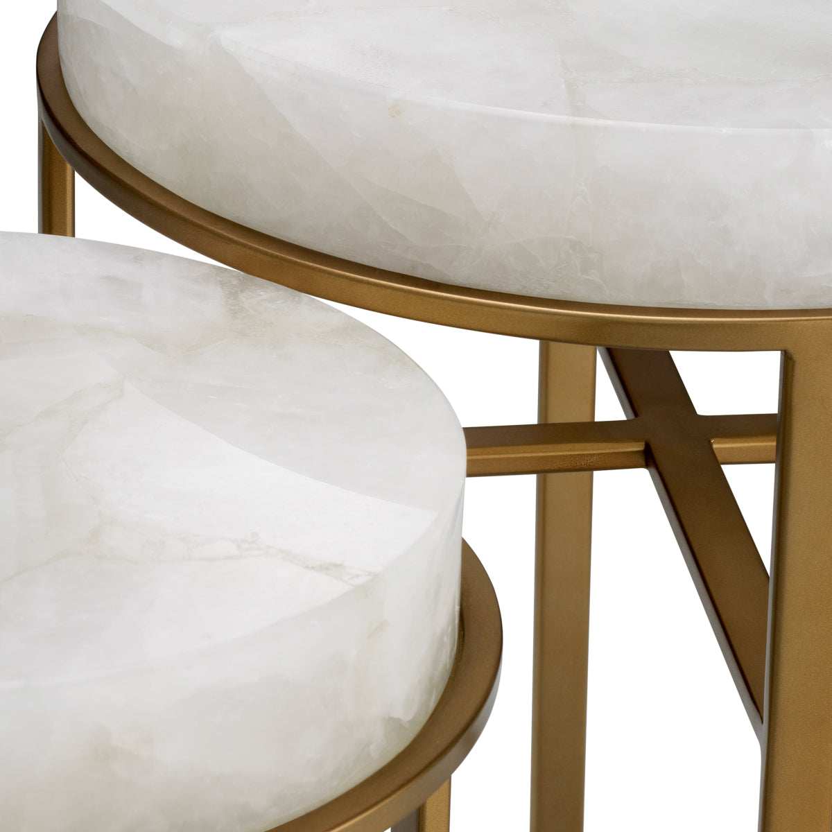 Crystal Round Side Tables (2) Hoxton | Eichholtzmh.com
