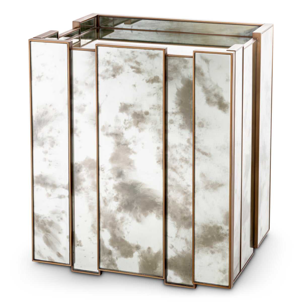 Left Brushed Brass Nightstand Nottingham