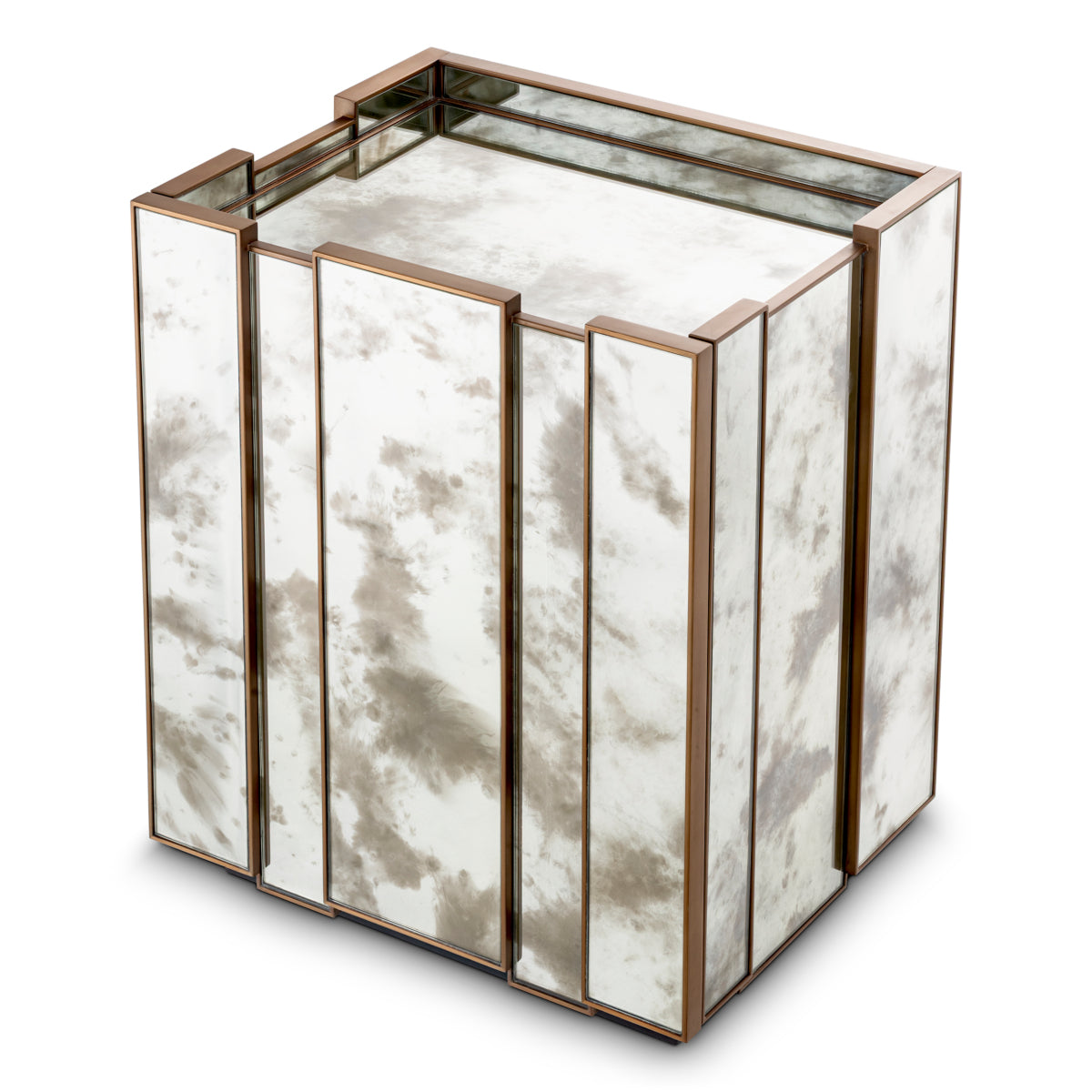 Left Brushed Brass Nightstand Nottingham