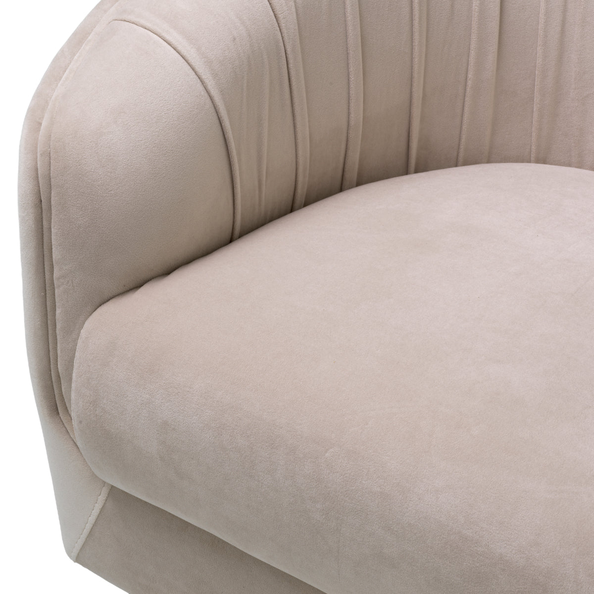 Cream Pleated Lounge Chair Jameson