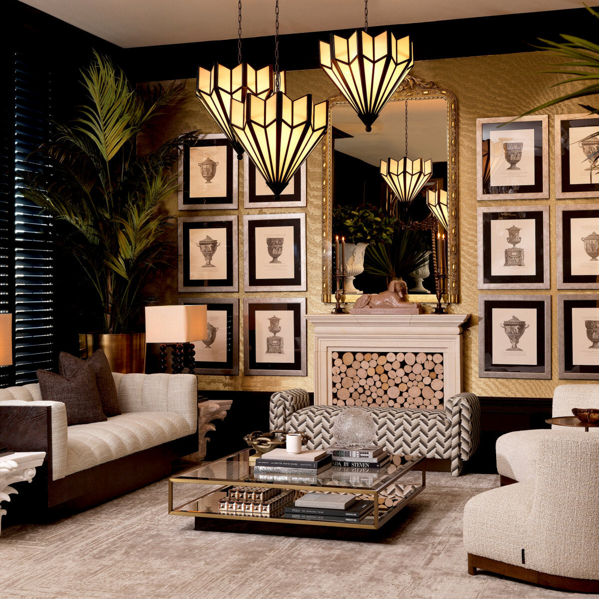 Bronze Geometric Chandelier Victory | Eichholtzmh.com
