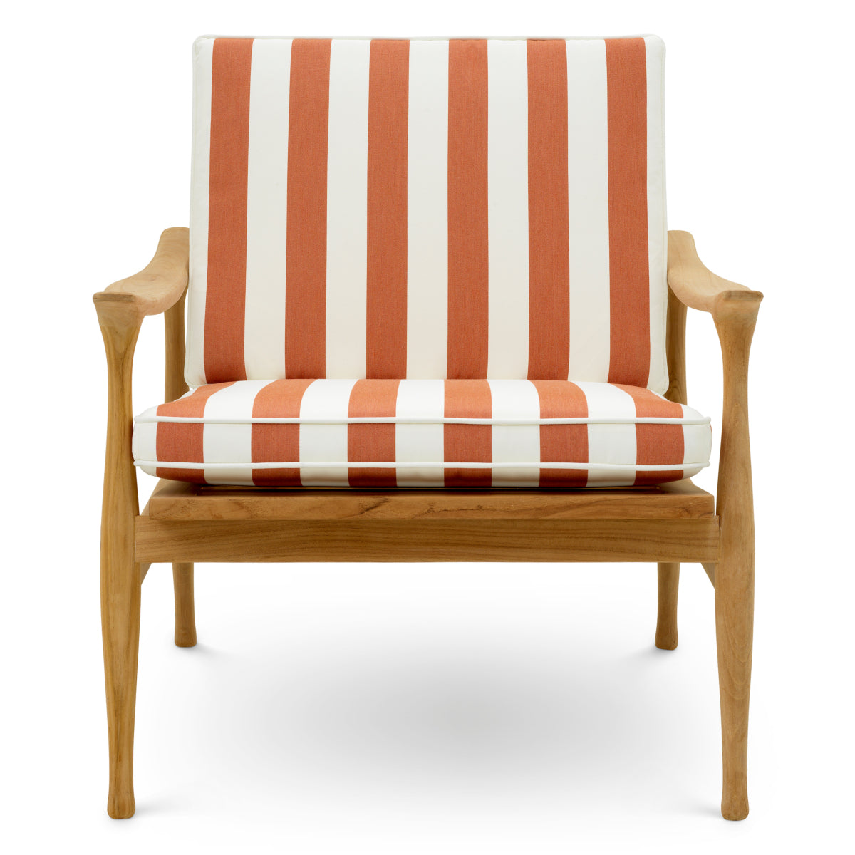 Orange Striped Outdoor Chair Manzo