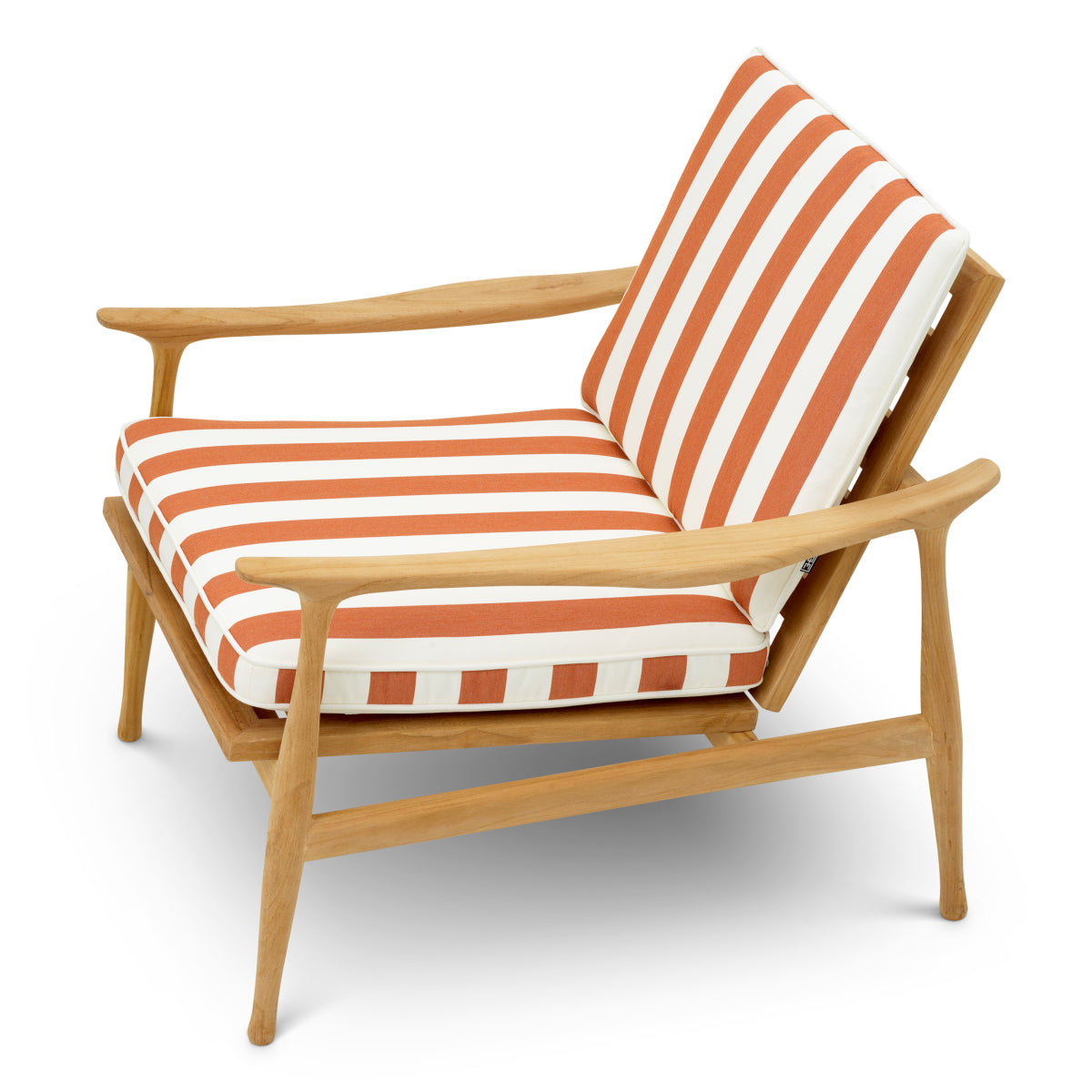 Orange Striped Outdoor Chair Manzo