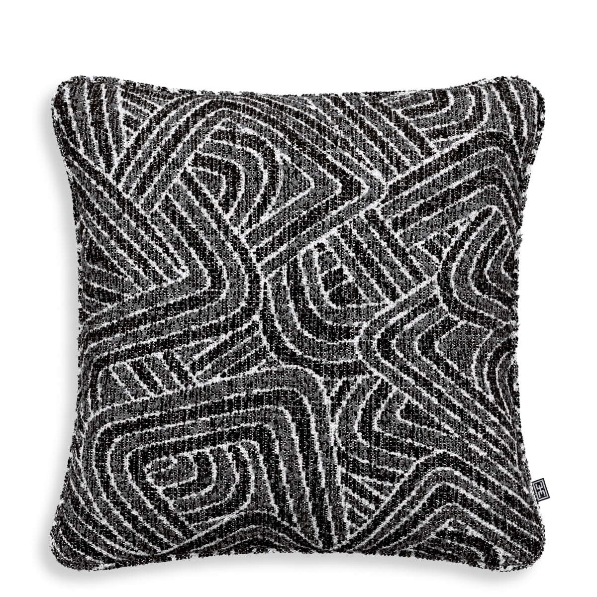 Black Geometric Pattern Cushion Camari | Eichholtzmh.com