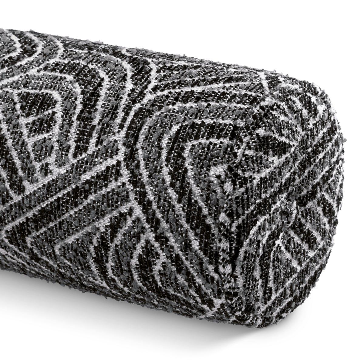 Black Printed Fabric Cushion Amarante