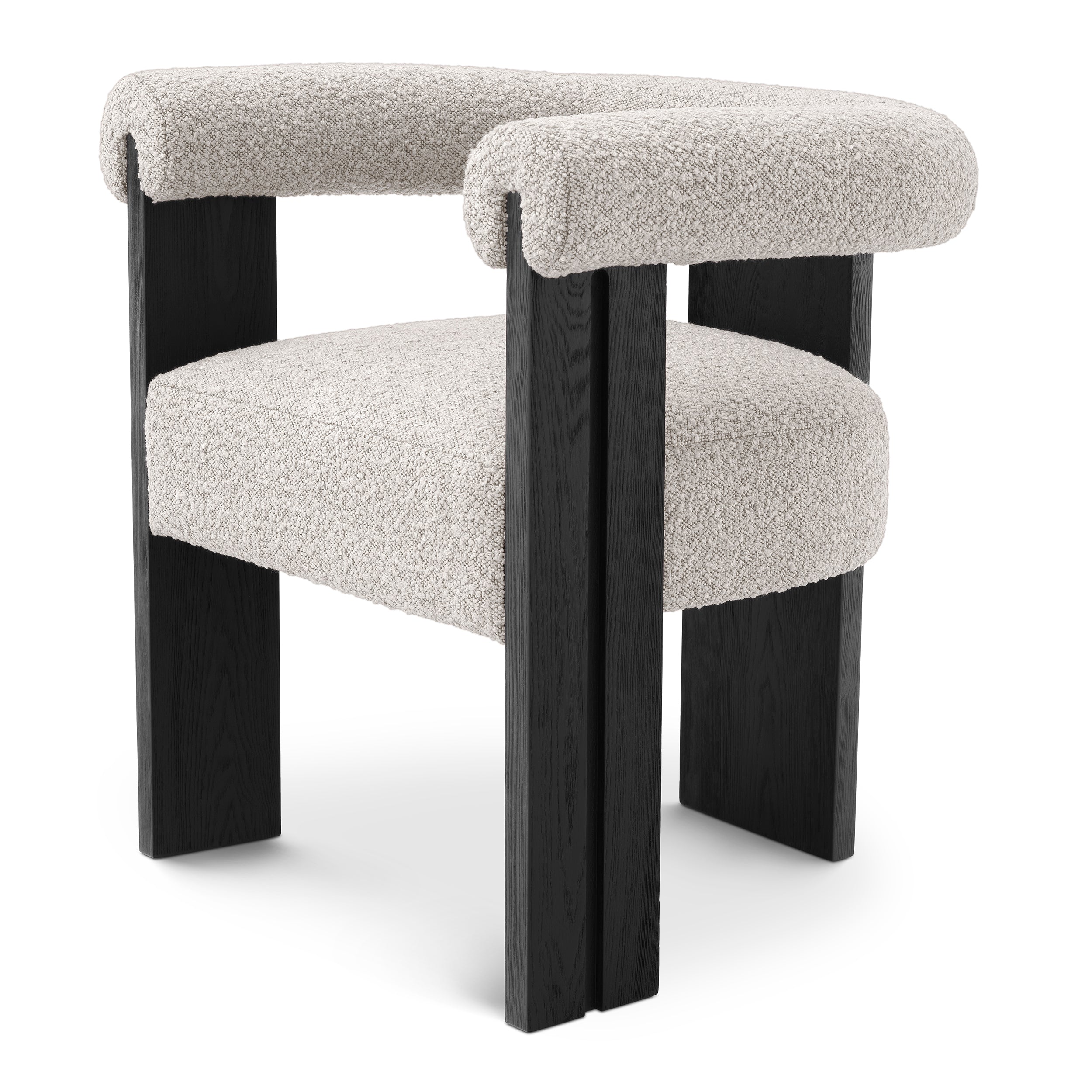 Dining Chair Percy bouclé grey
