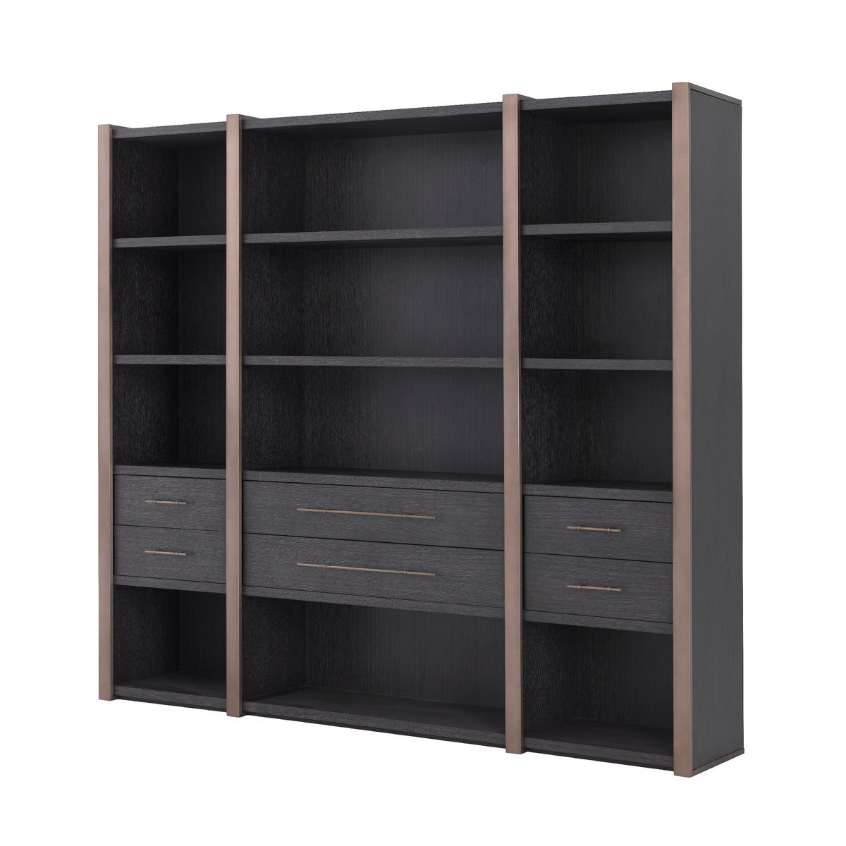 Cabinet Canova charcoal grey oak veneer