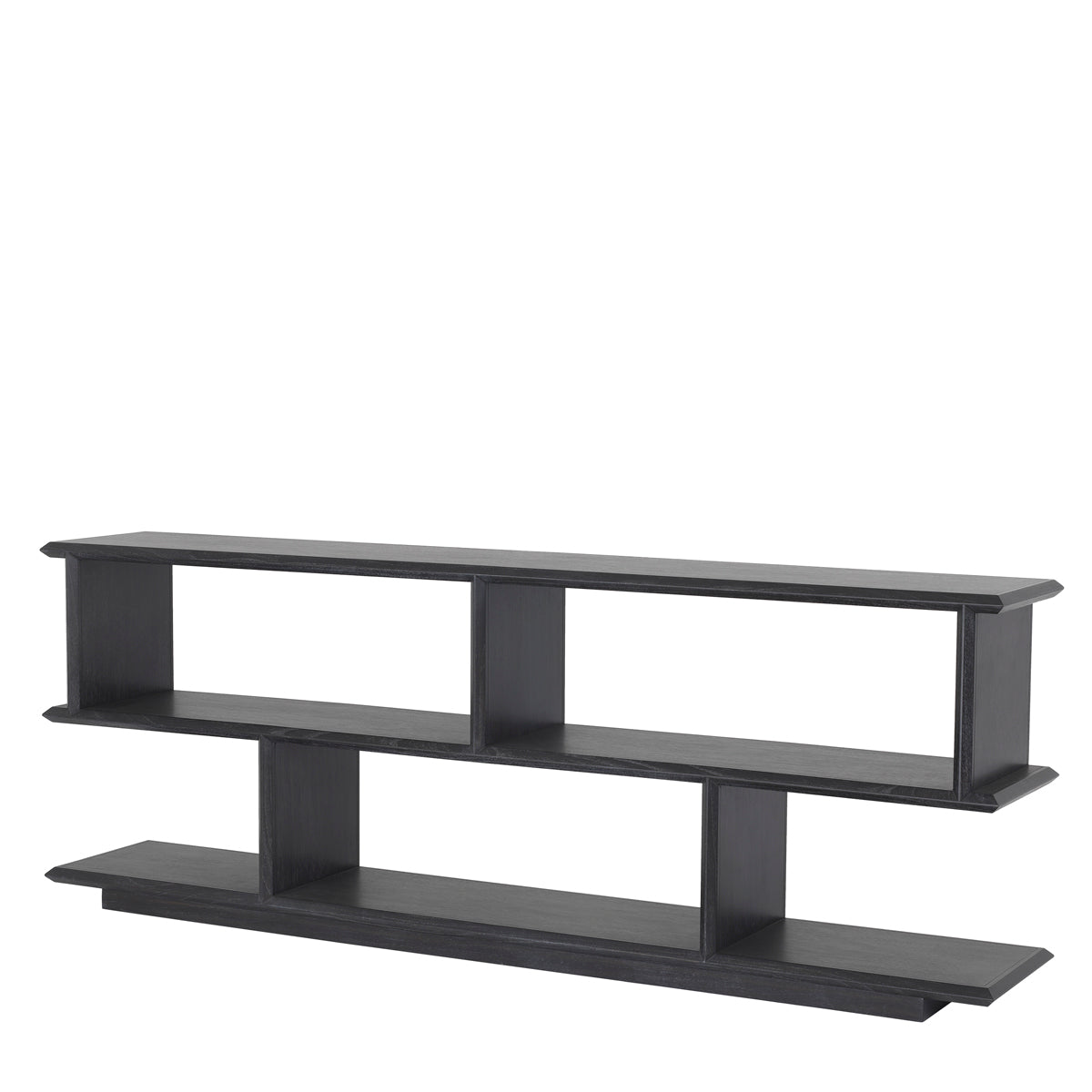 Cabinet Garcia low charcoal grey oak veneer