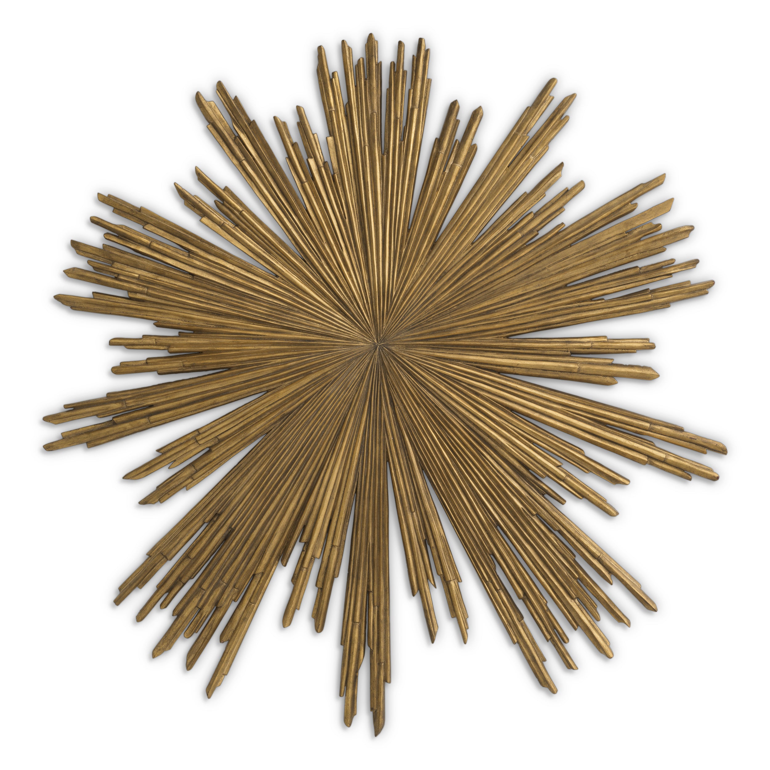 Wall Object Sunburst antique gold finish