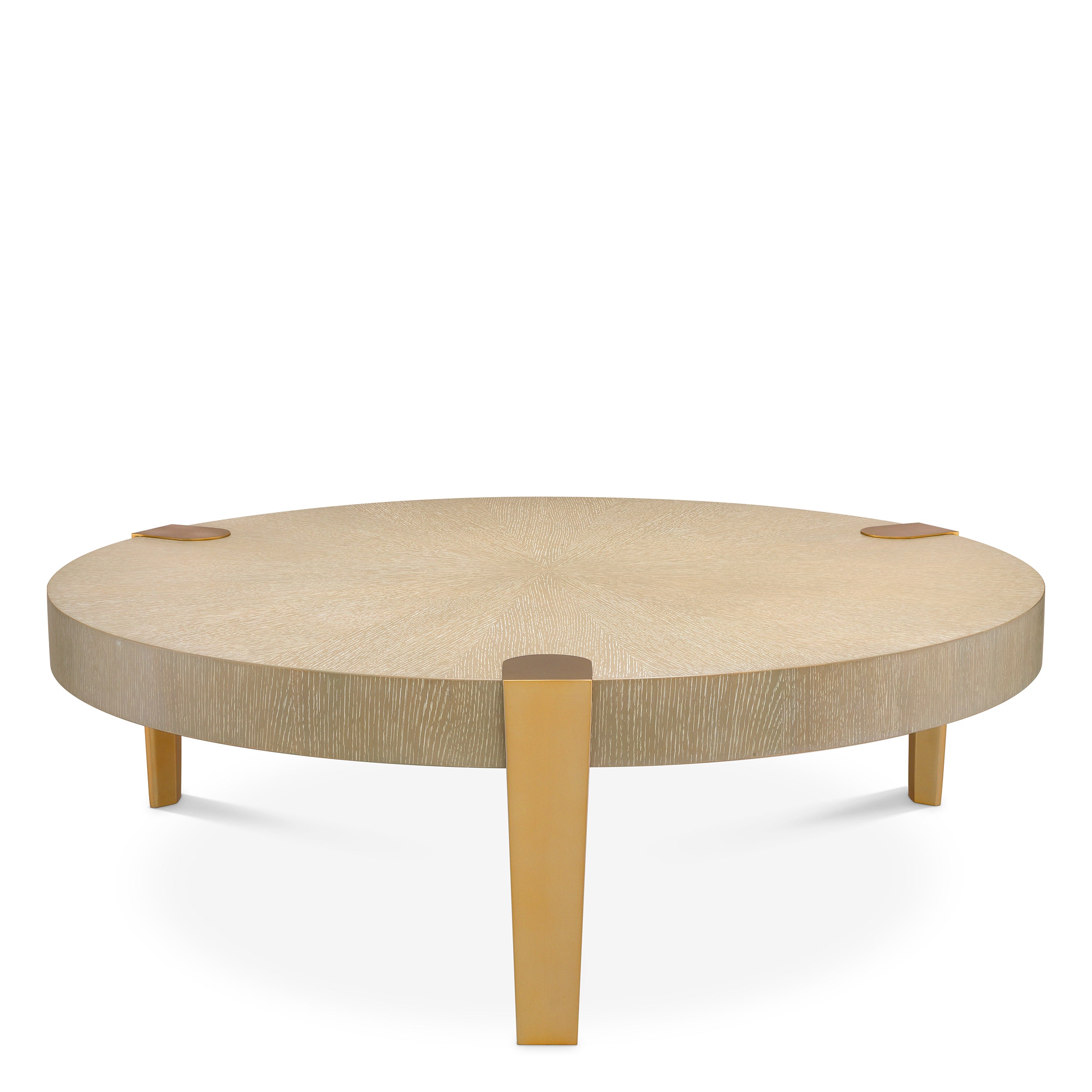 Coffee Table Oxnard washed oak veneer br brass