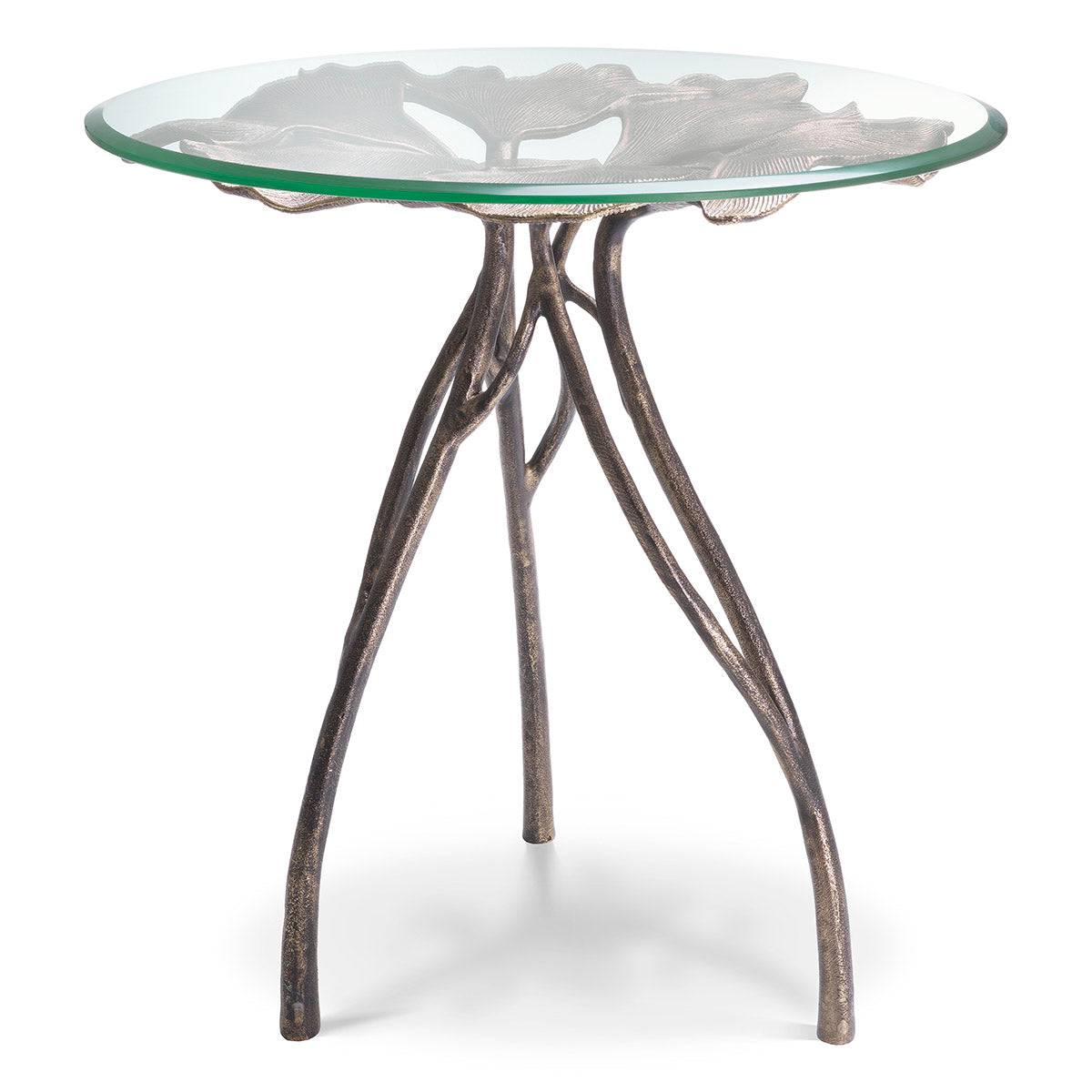 Side Table Poseidon antique brass finish