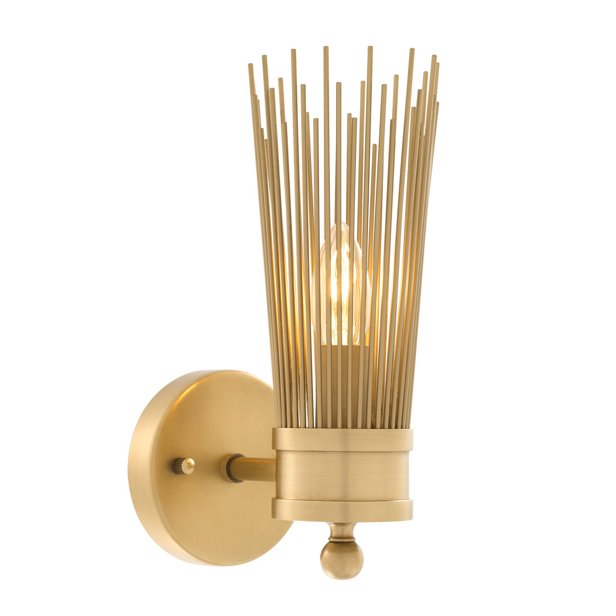Wall Lamp Romeo Single antique brass finish
