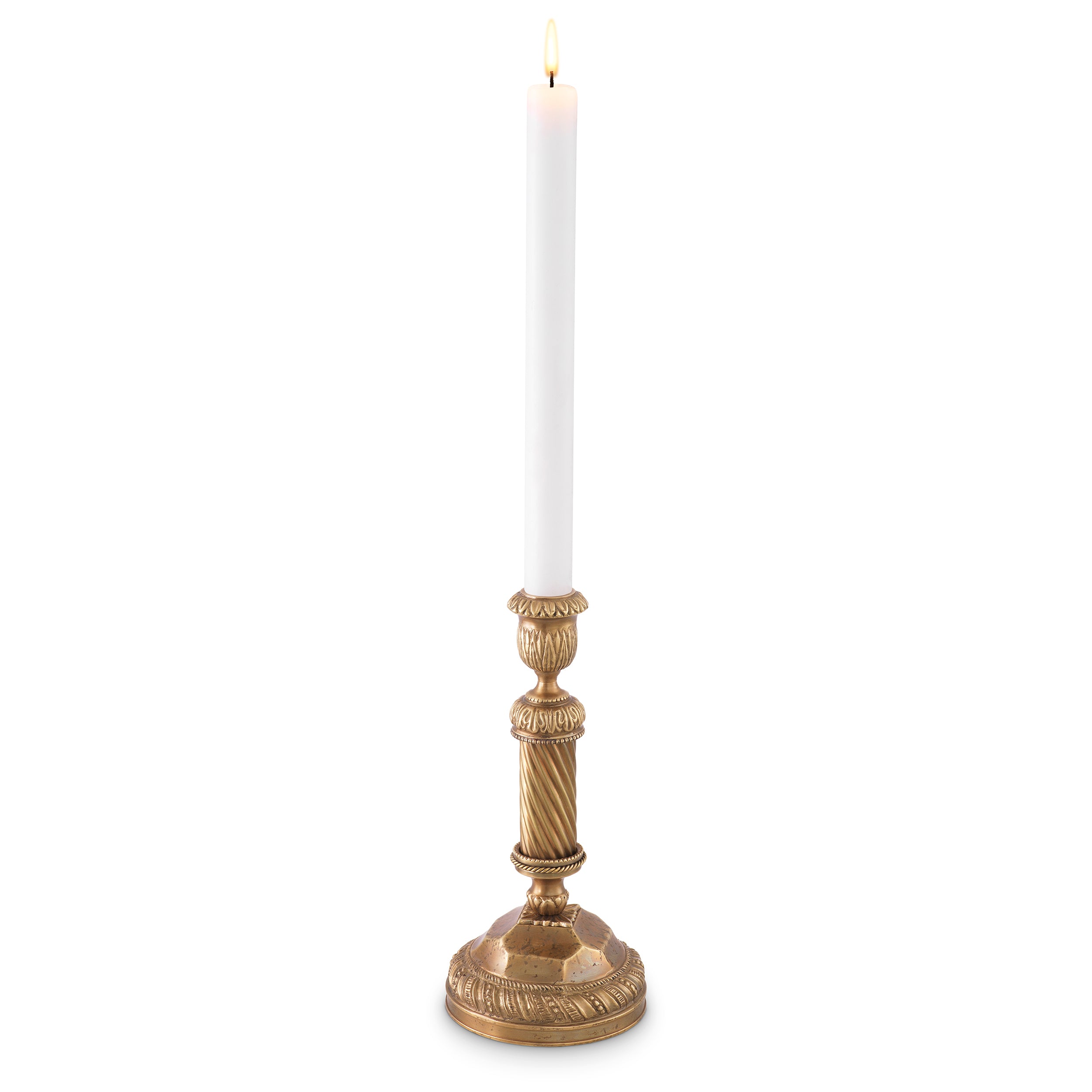 Candle Holder Carnier vintage brass finish S
