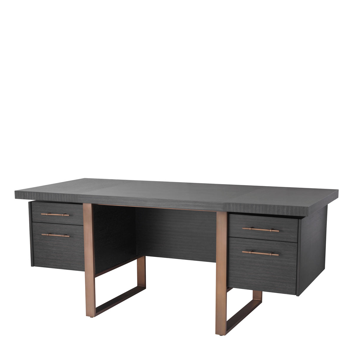 Desk Canova charcoal grey oak veneer